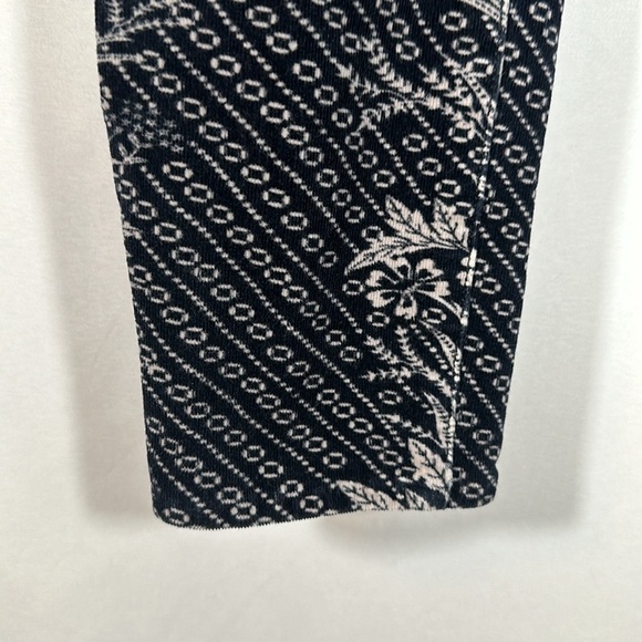 Pilcro and the Letterpress Corduroy Floral Print Serif Skinny Pants - Picture 7 of 11